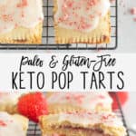 pinnable image of paleo and keto pop tarts with text