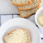 keto bread and butter with text overlay