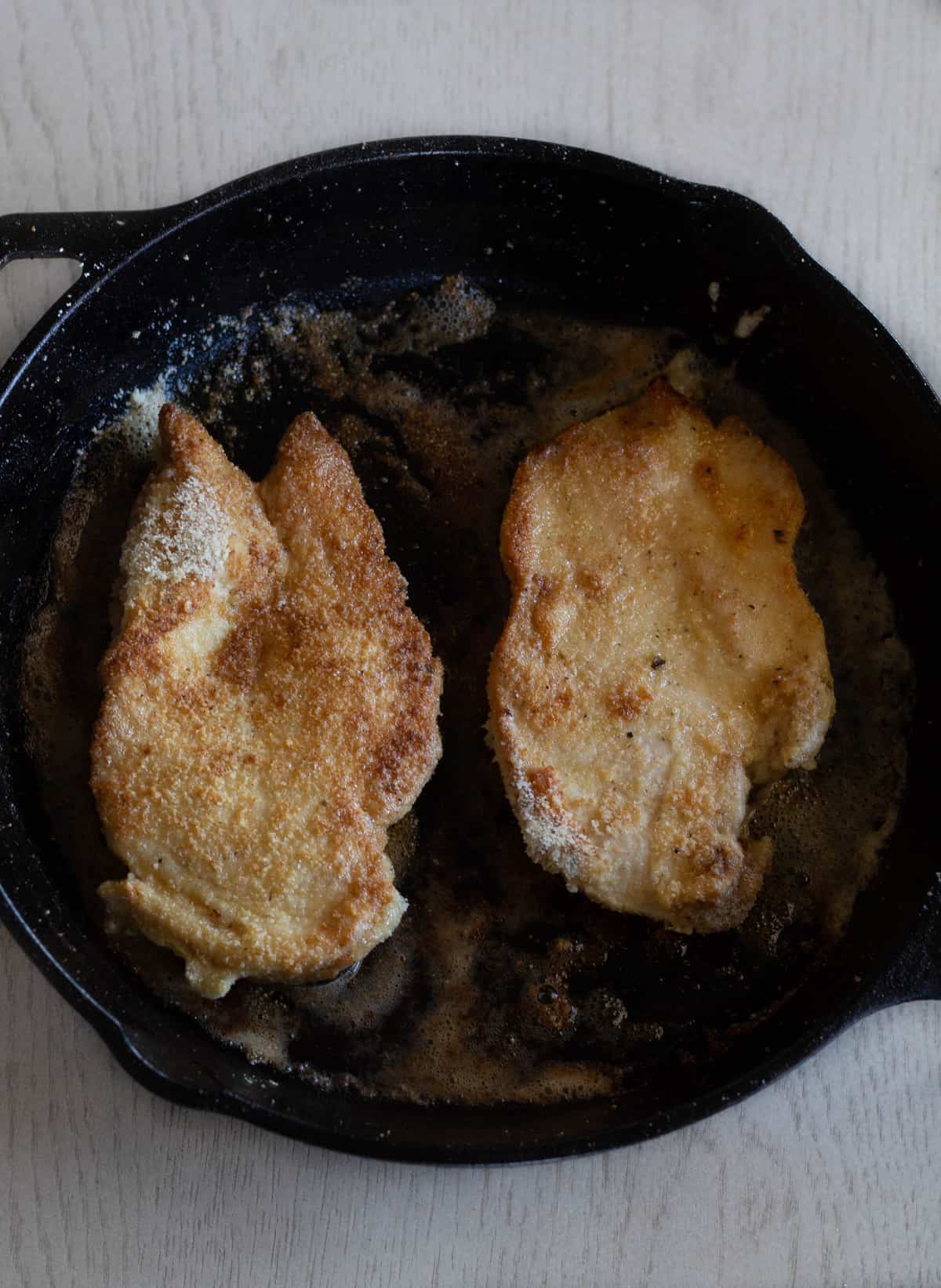 Browned Chicken In Skillet