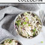 paleo and keto coleslaw with text