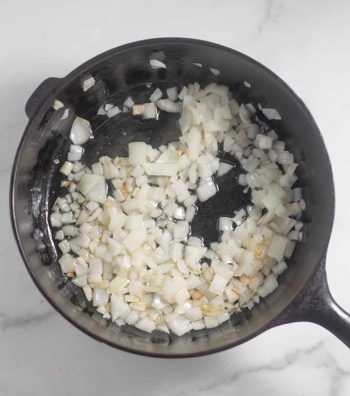 sautéed onion in skillet