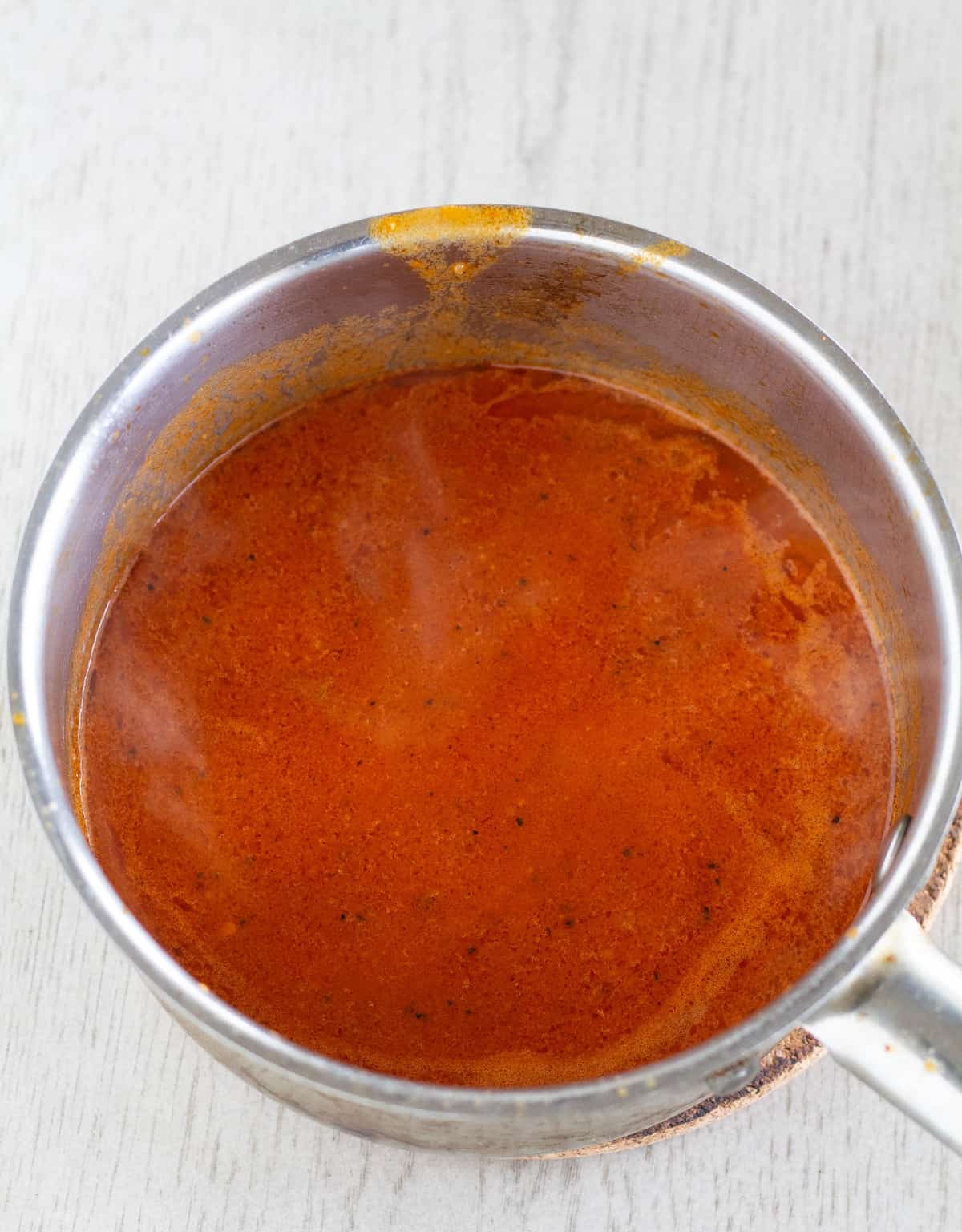 sauce in small saucpan