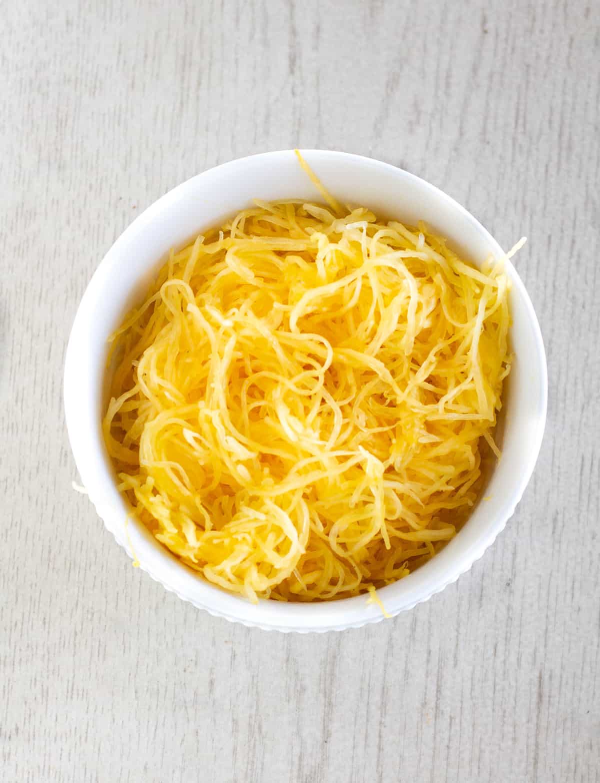 Spaghetti Squash In White Bowl