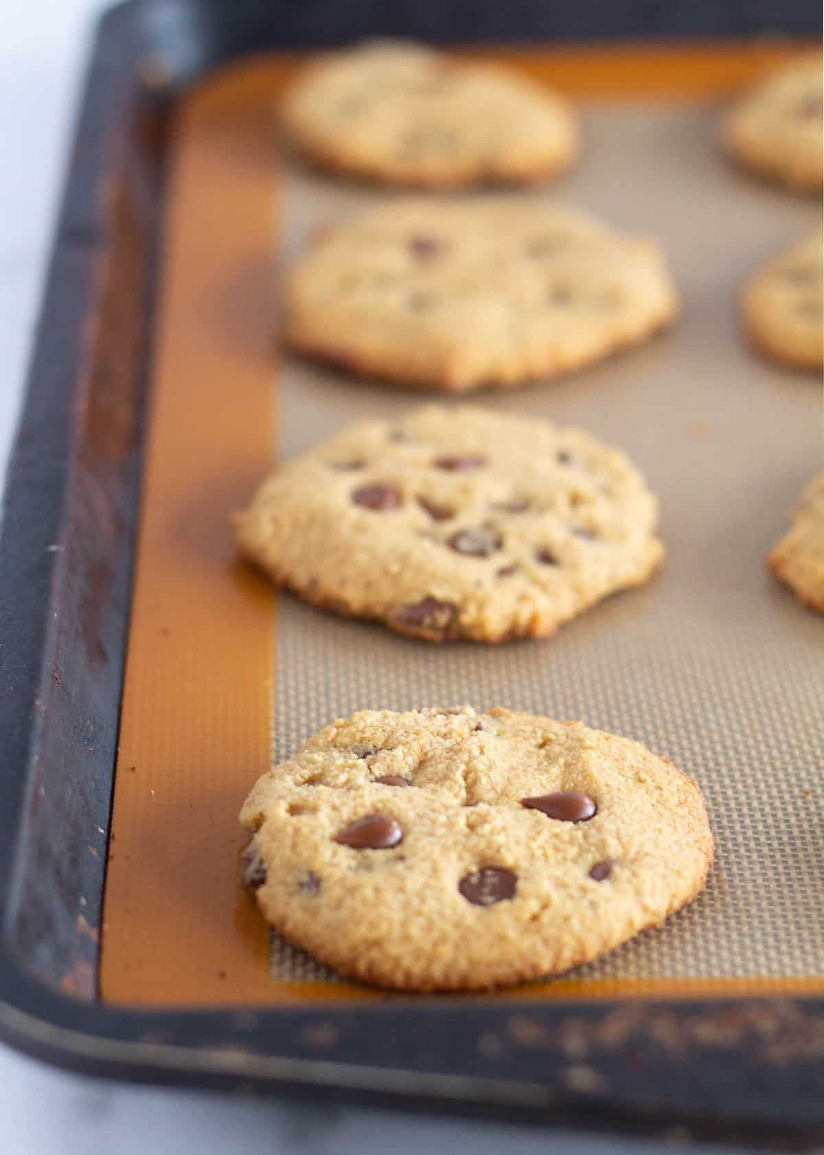 baked cookies on baking sheet