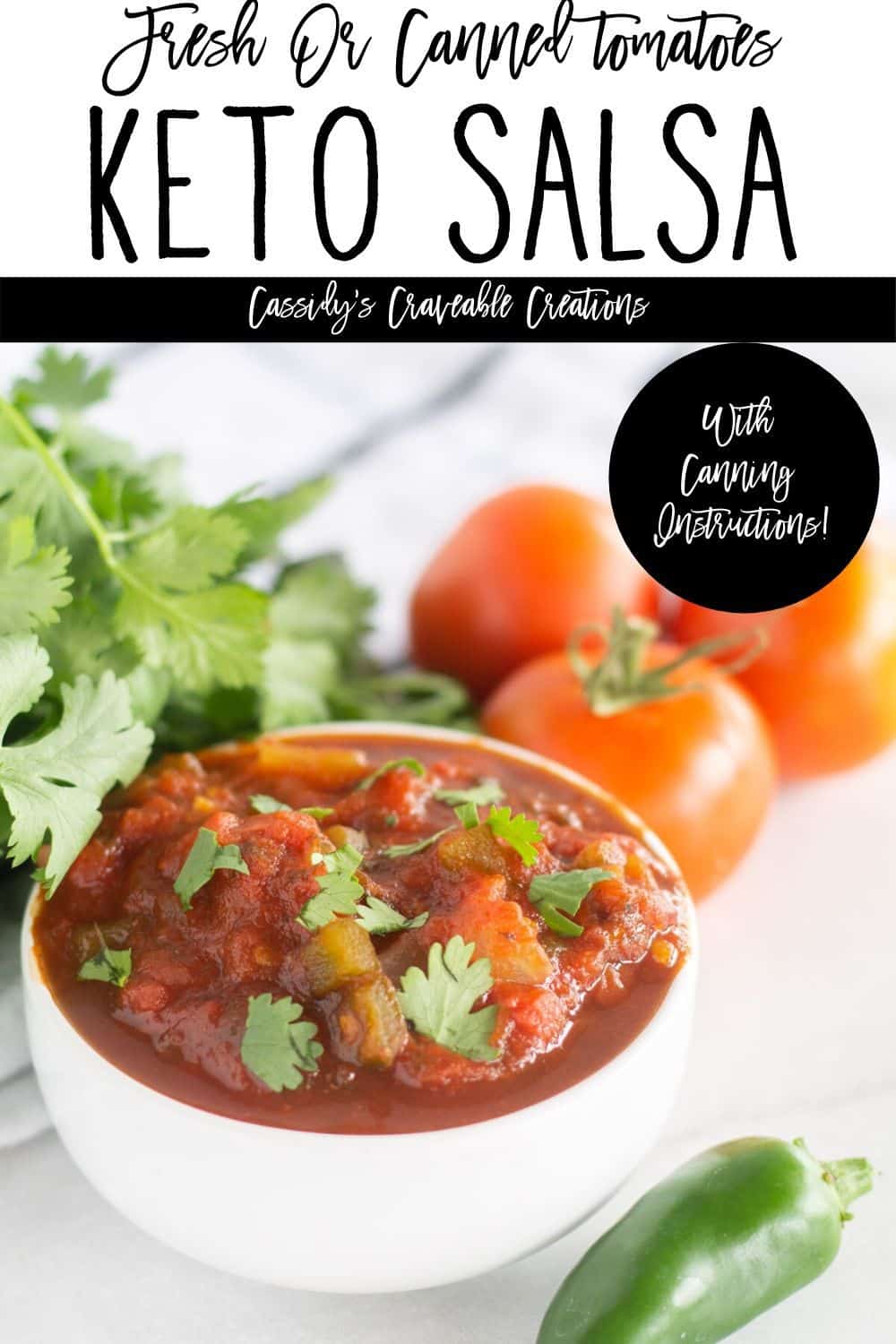 Restaurant Style LowCarb Keto Friendly Salsa