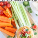 pinnable image of vegan cheese sauce with text