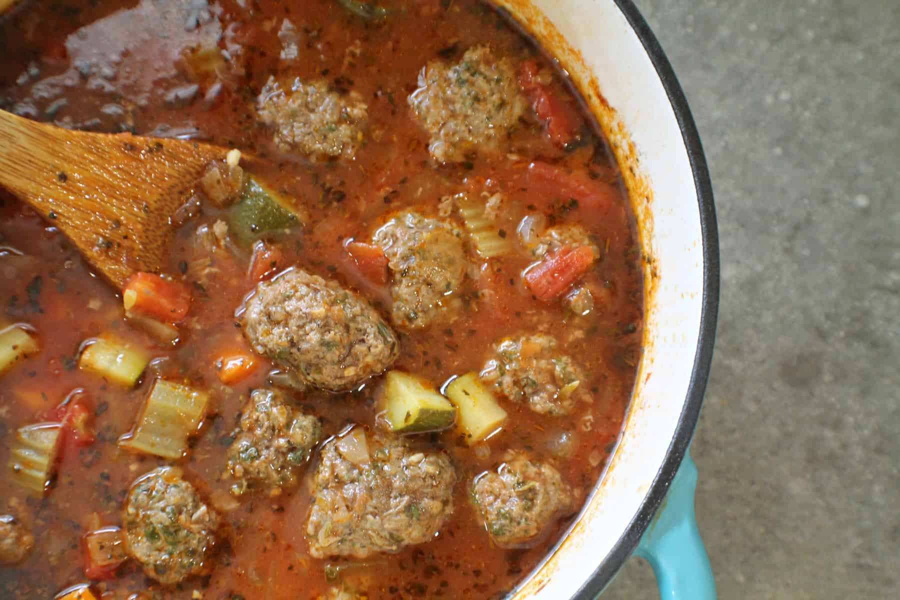 Italian Wedding Soup {Paleo, Keto, Whole30} 