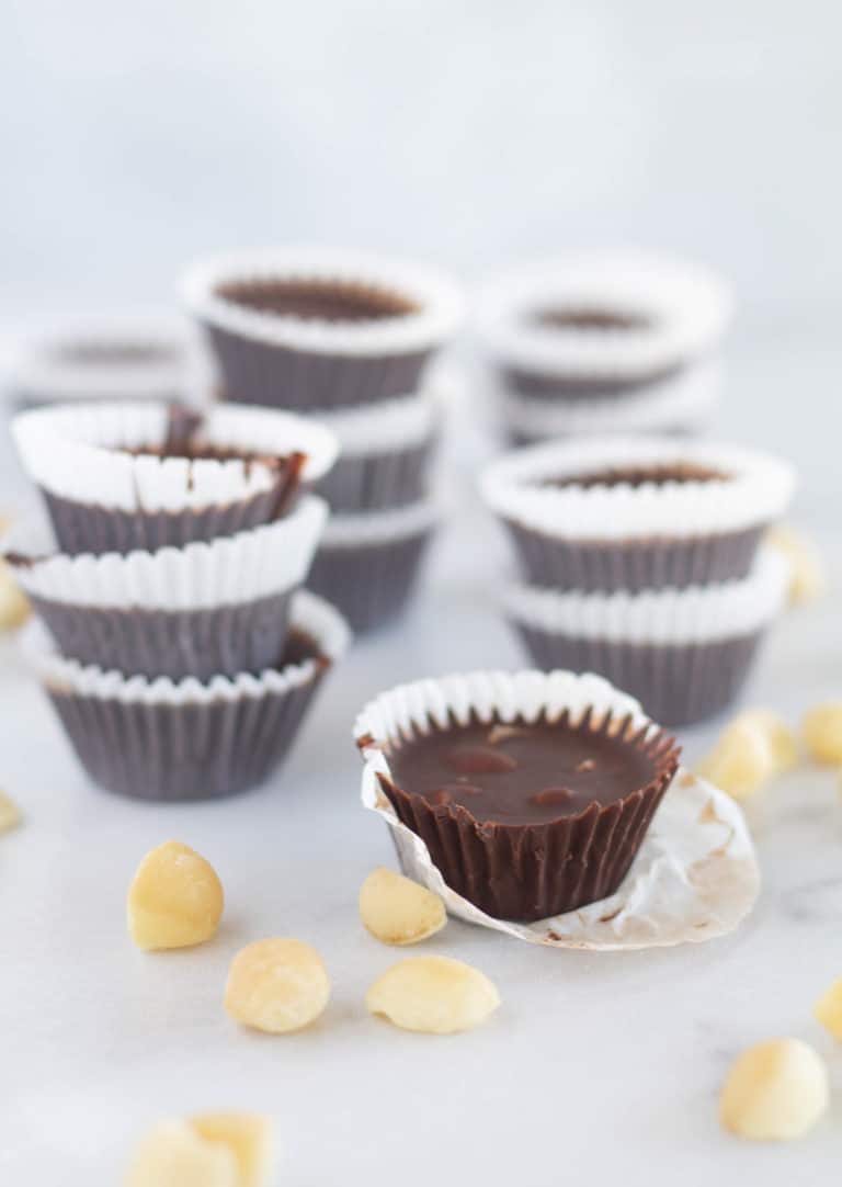 Keto Chocolate Macadamia Nut Fat Bombs