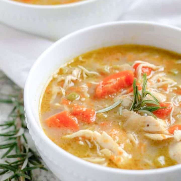 Low-Carb Keto Chicken Pot Pie Soup (Instant Pot Or Stovetop)