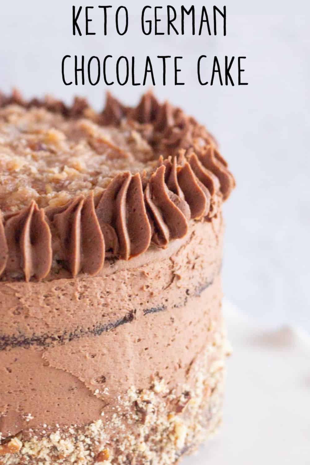Keto German Chocolate Cake With Coconut Pecan Frosting