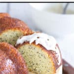 2nd pinnable image of keto lemon poppy seed bundt cake or muffins with text
