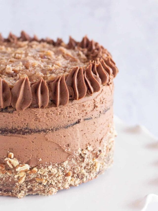 Keto German Chocolate Cake With Coconut Pecan Frosting Story Cassidys Craveable Creations 5109