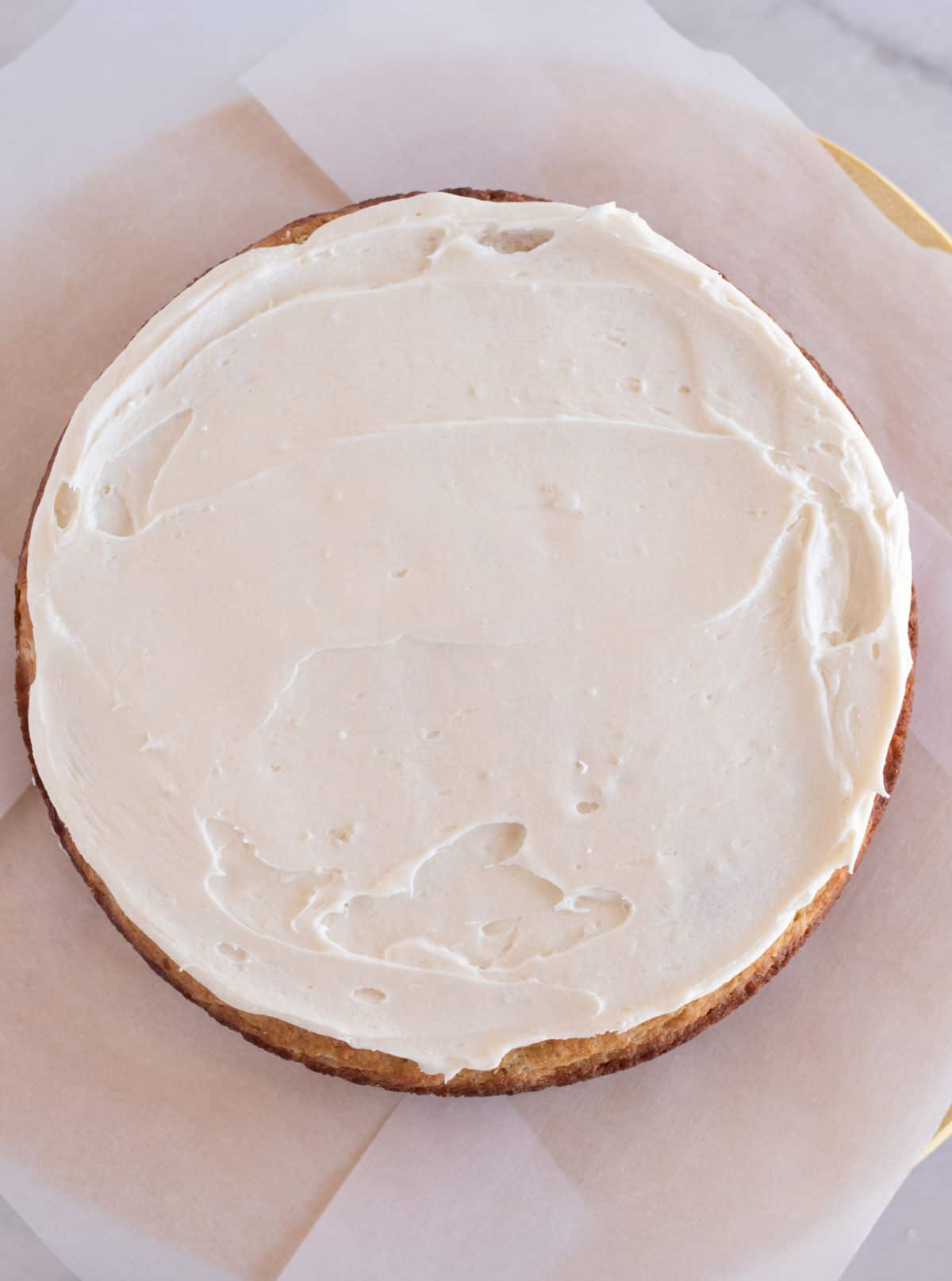frosting on bottom cake layer