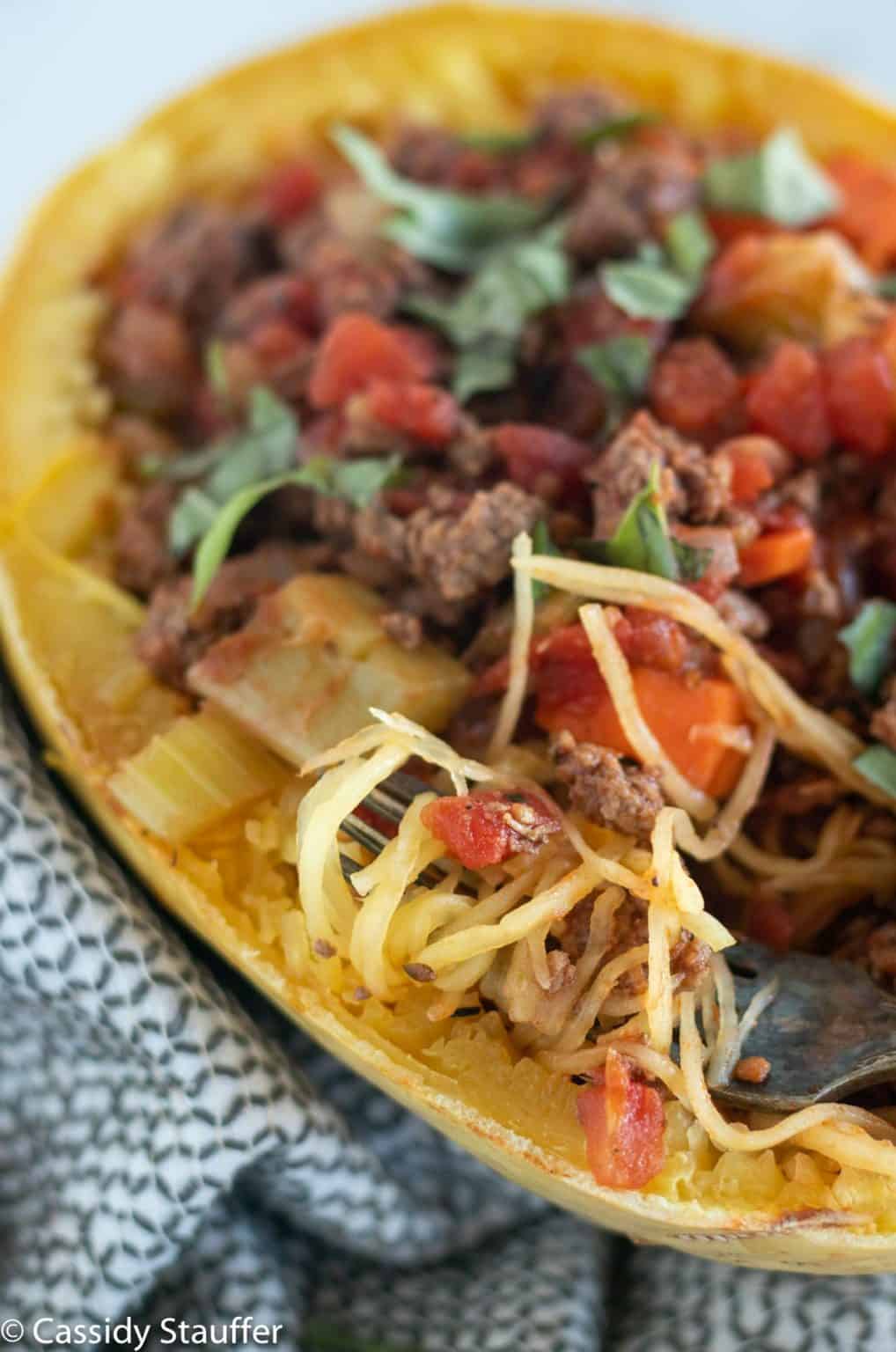 Low-Carb Bolognese With Spaghetti Squash