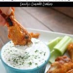 pinnable image of chicken wings with text