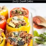 stuffed peppers with text