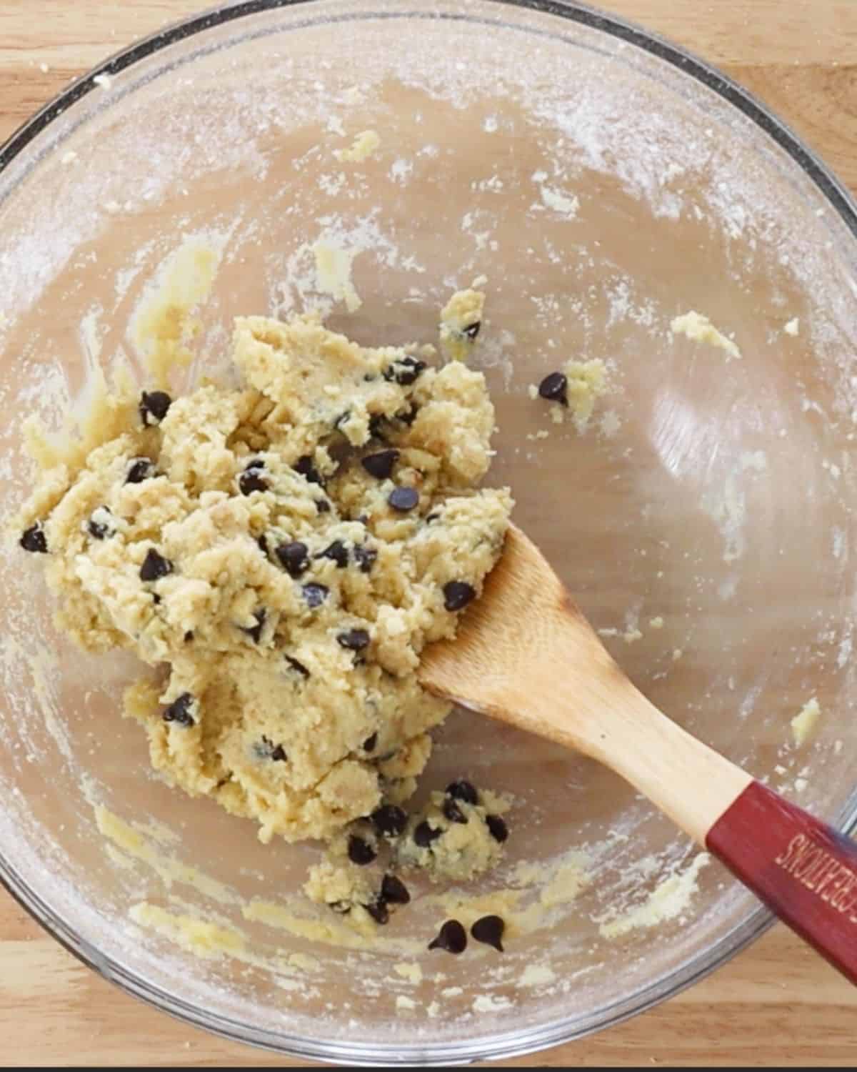 cookie dough batter in bowl
