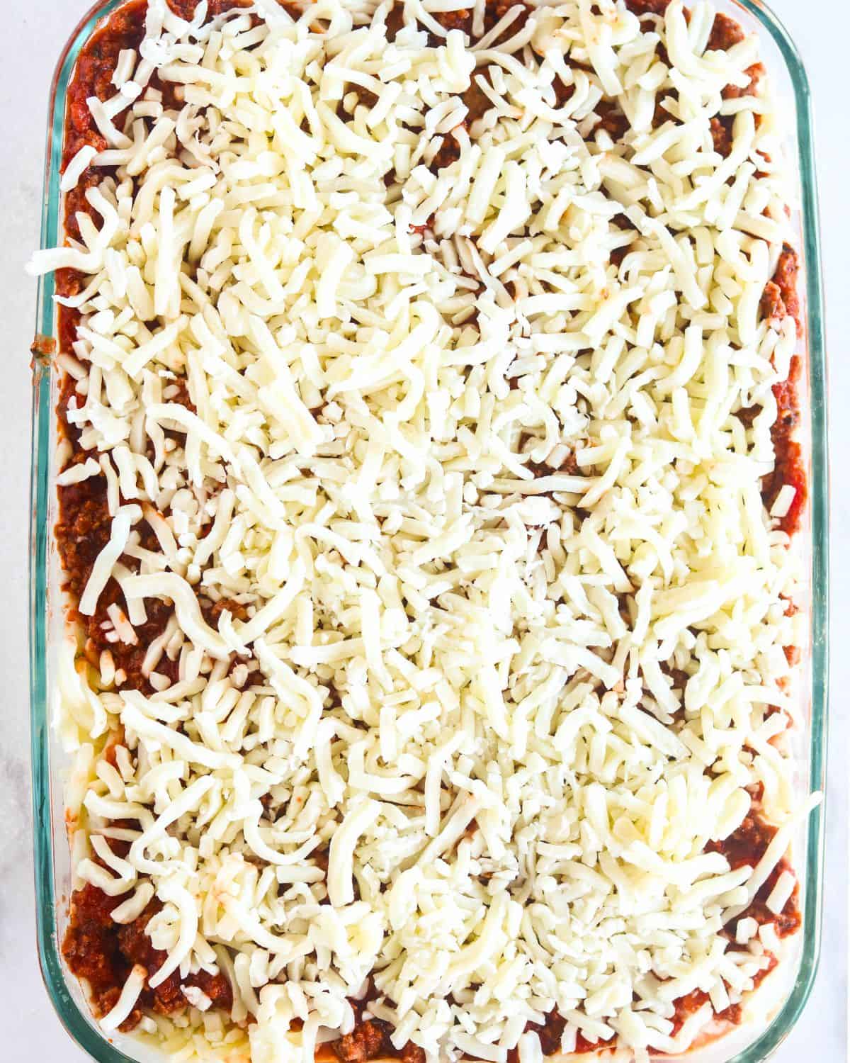 unbaked lasagna.