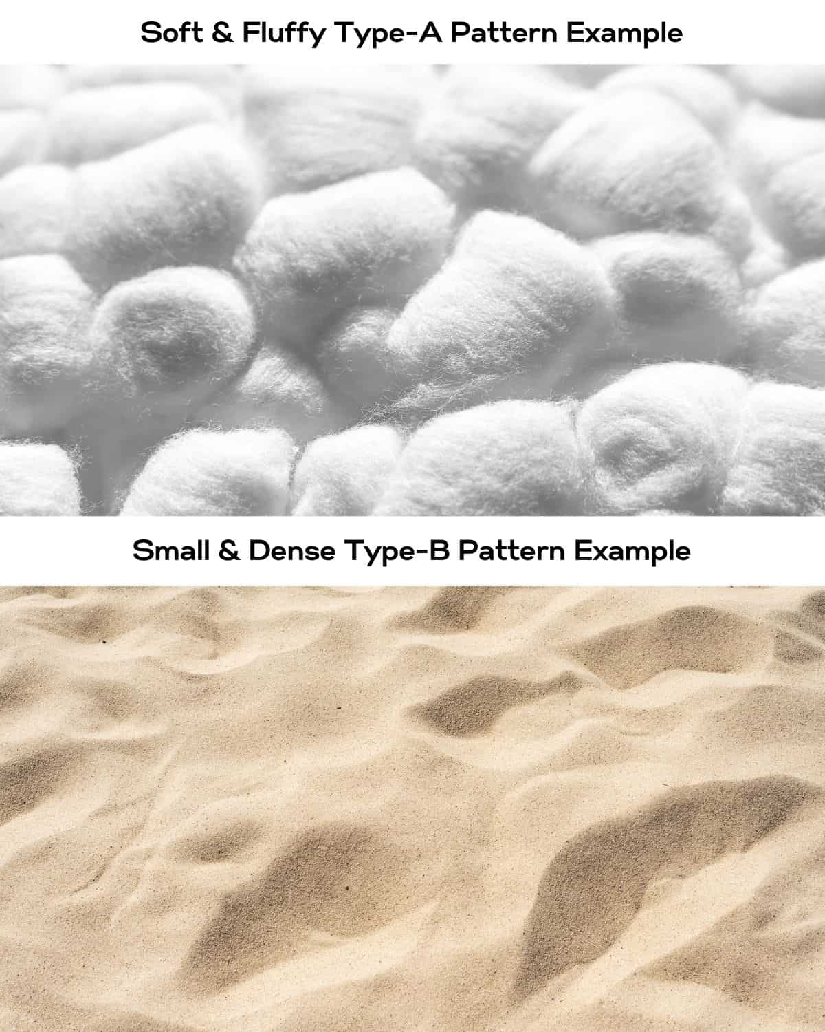 picture of cotton balls and sand