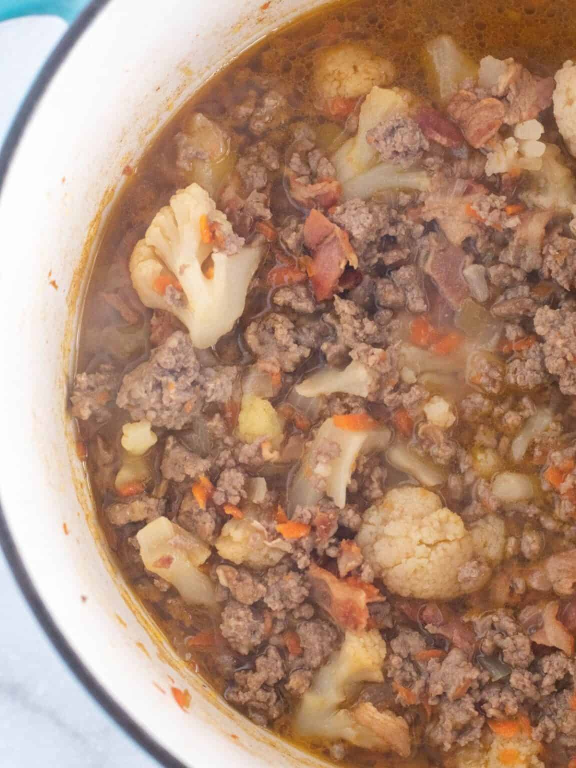 Keto Cheeseburger Soup Without Potatoes